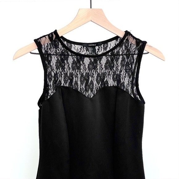 Forever 21 Lace Black Sweetheart Formal Mini Bodycon Dress - Picture 1 of 8